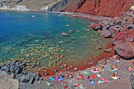 Red Beach Foto Come Arrivare E Hotel Nei Dintorni Grecia Info